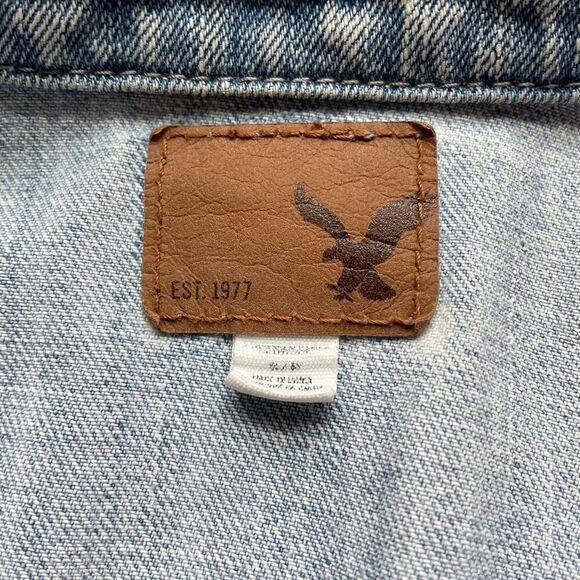 American Eagle Destroyed Denim Jean Jacket - Size: Small - Picture 4 of 9